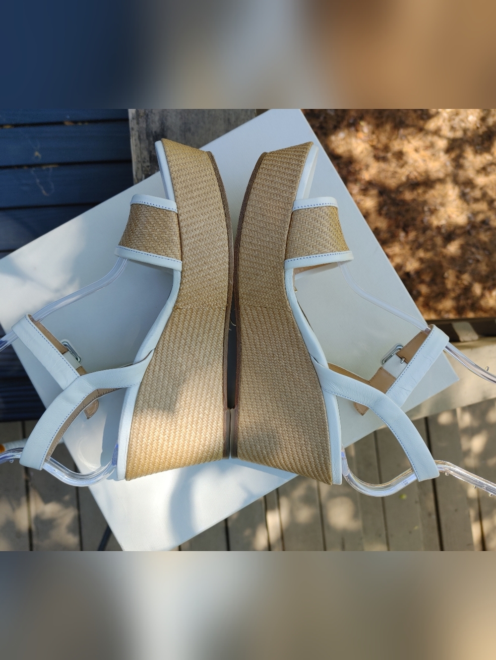 Marion Parke Imogen Wedge Sandals, White 38.5 - Picture 11 of 16